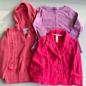 4T Long Sleeve Girls Tops (3pcs)